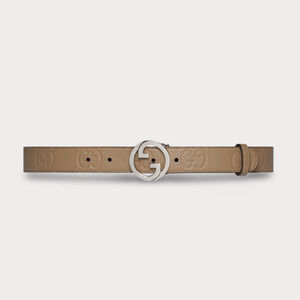 Gucci Blondie GG Embossed Leather Belt 90 36